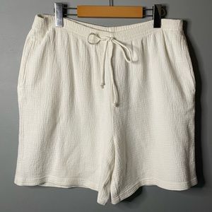 NWT Vintage LA Seat Covers White 100% Cotton Shorts Medium